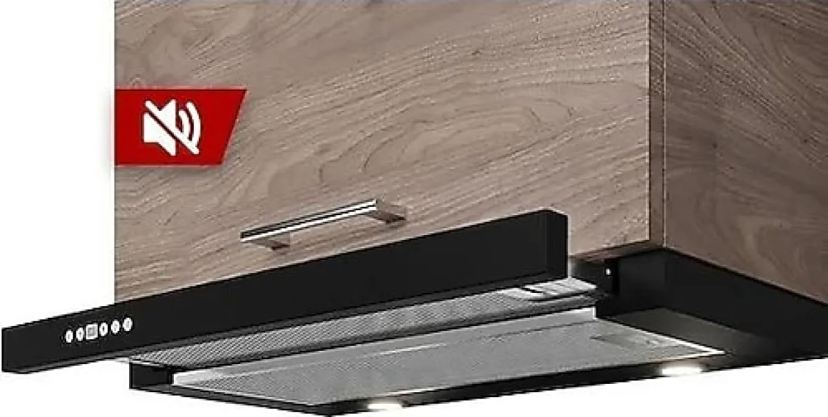 Kügerr A100 60 cm Siyah Sürgülü Aspiratör