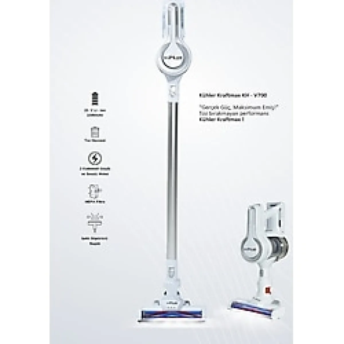 Kühler Homart KH-V300 Şarjlı Dikey Süpürge