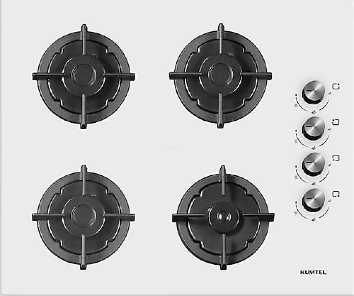Kumtel Döküm Izgaralı Beyaz KO-40TSHDF Set Üstü Ocak