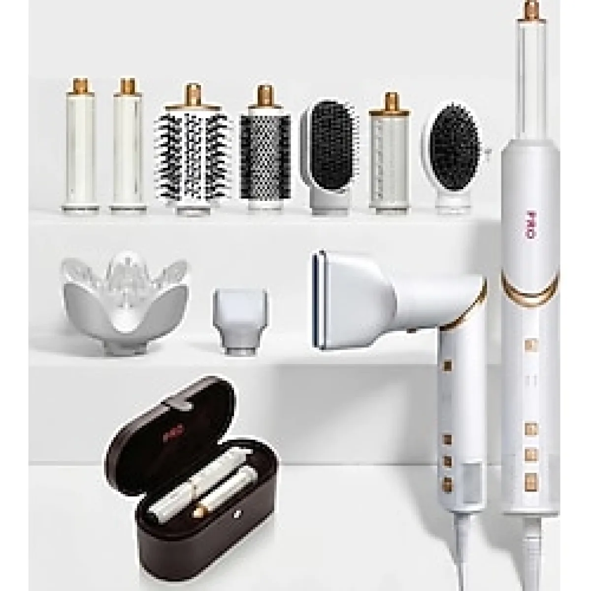 leeways 9 in 1 Profesyonel Saç Şekillendirici Seti - İyonik Kurutma, Düzleştirici Tarak, Maşa ve Hacim Veren