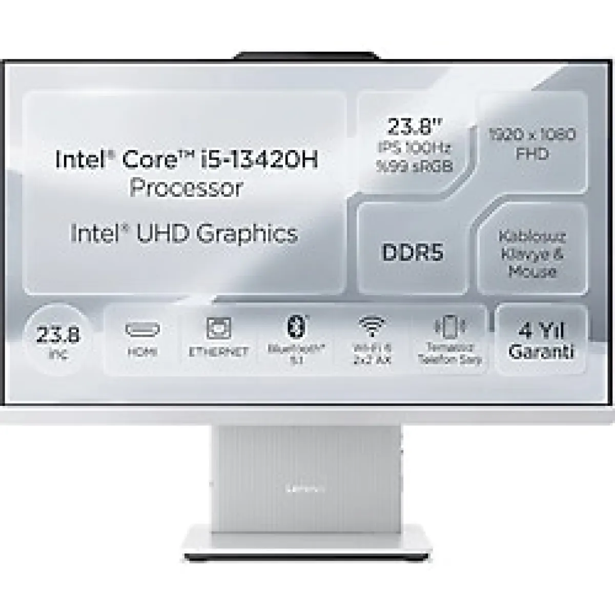 Lenovo IdeaCentre 24IRH9 i5-13420H 16GB 512GB SSD 23.8'' FHD Freedos All In One Pc F0HN0053TR 001