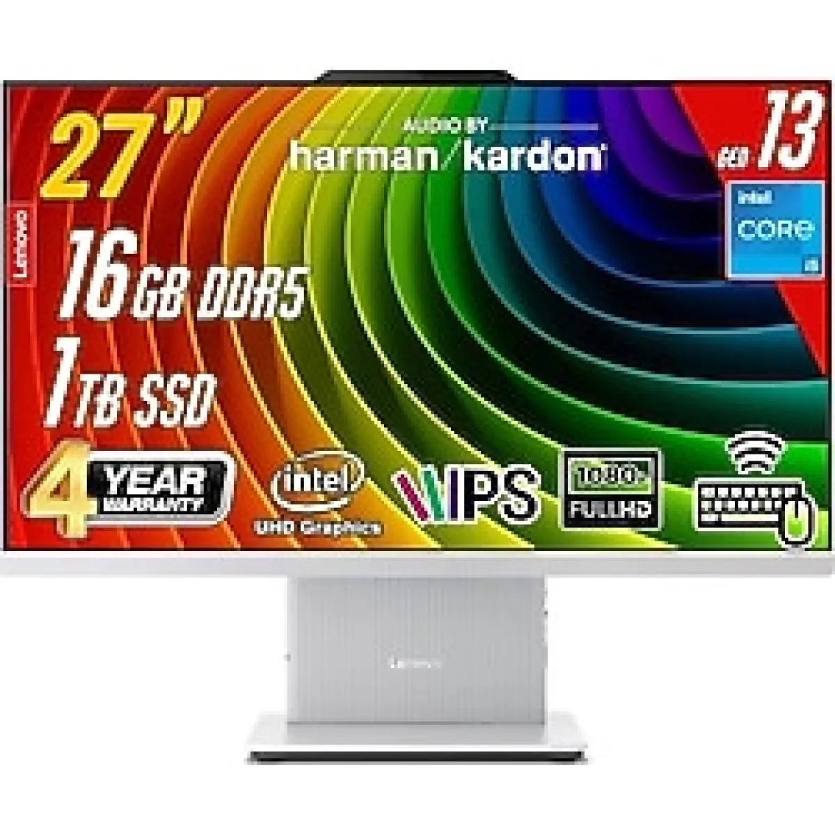 Lenovo Ideacentre 27IRH9 Intel Core I5-13420H 16GB 1tb 27 Fhd Freedos Beyaz All In One Bilgisayar
