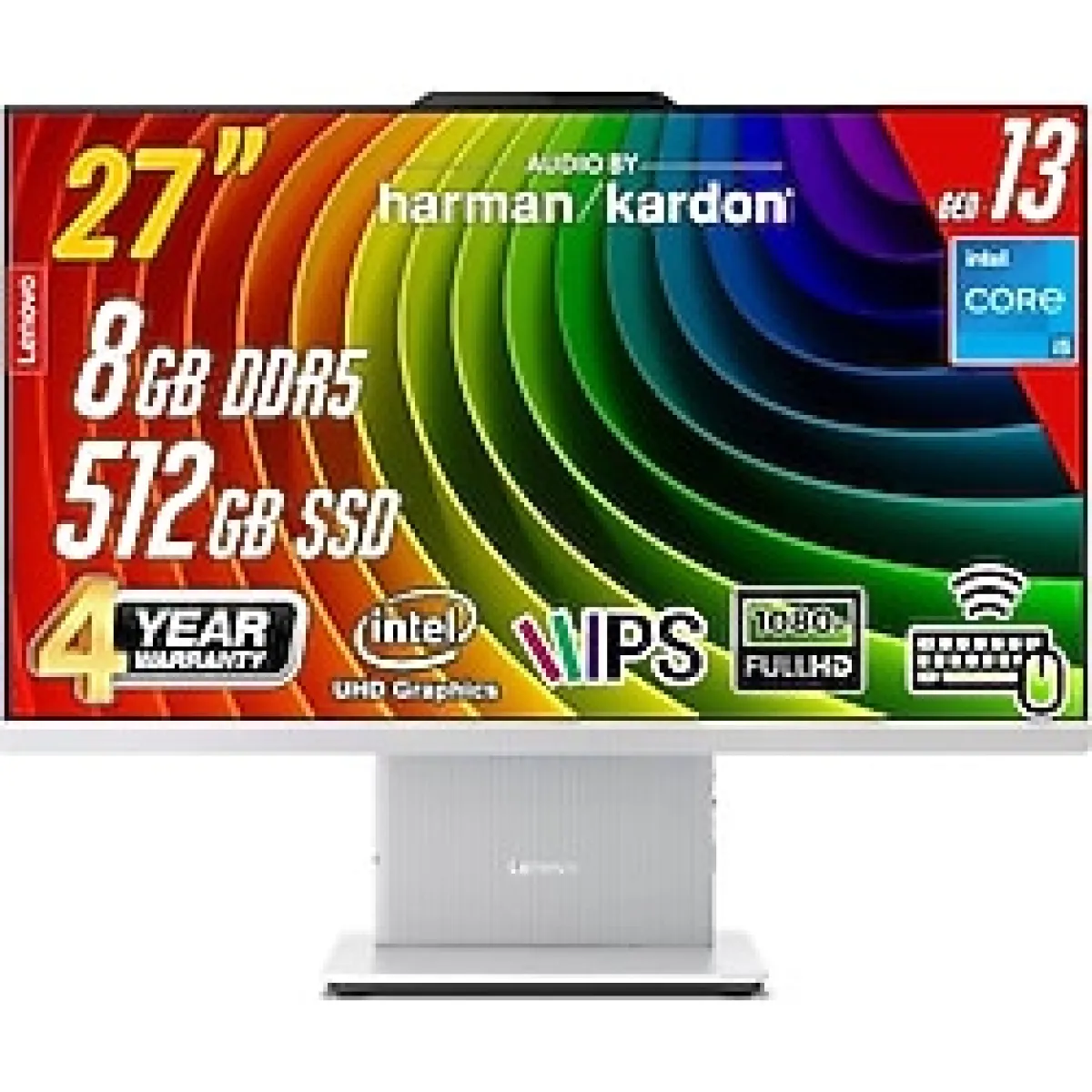 Lenovo Ideacentre 27IRH9 Intel Core I5-13420H 8gb 512GB 27 Fhd Freedos Beyaz All In One Bilgisayar
