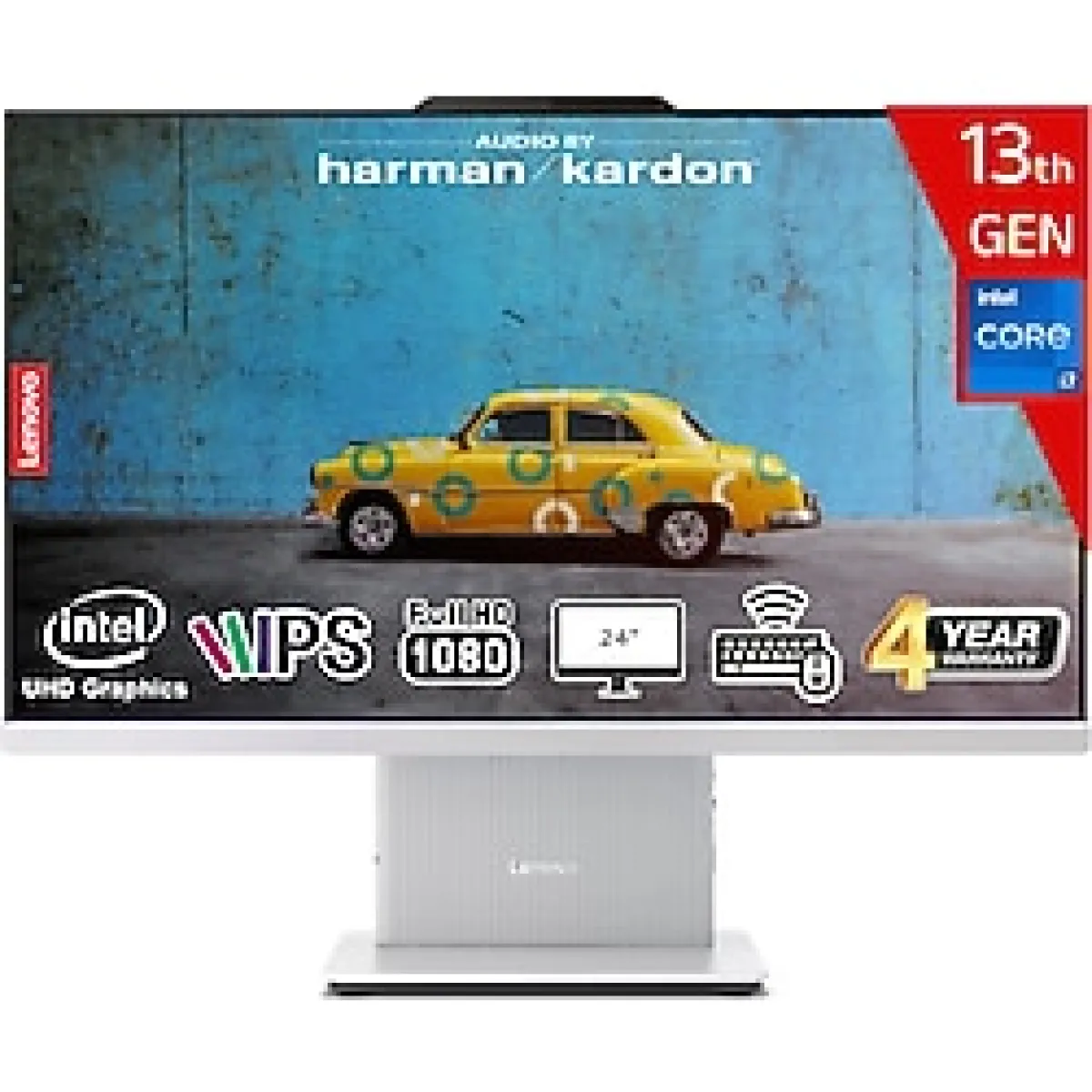Lenovo IdeaCentre AIO 24IRH9 Intel Core i7 13620H 32GB DDR5 1TB SSD Intel UHD Graphics Win11Pro 23.8 IPS FHD F0HN0056TR-321W Kablosuz Klavye+Mouse Beyaz All In One Bilgisayar
