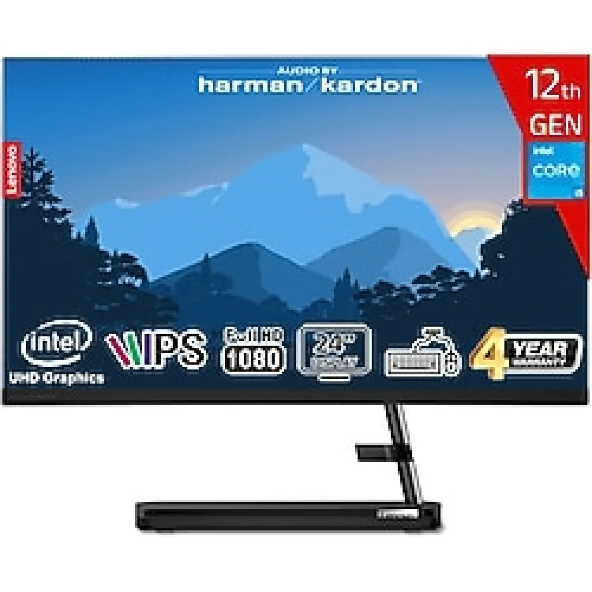 Lenovo Ideacentre Aıo 3 24IAP7 Intel Core I5-12450H 16GB 512GB SSD Intel UHD Graphics 23.8 Fhd IPS Freedos F0GH01GCTR-16512 Klavye+Mouse Siyah All In One Bilgisayar