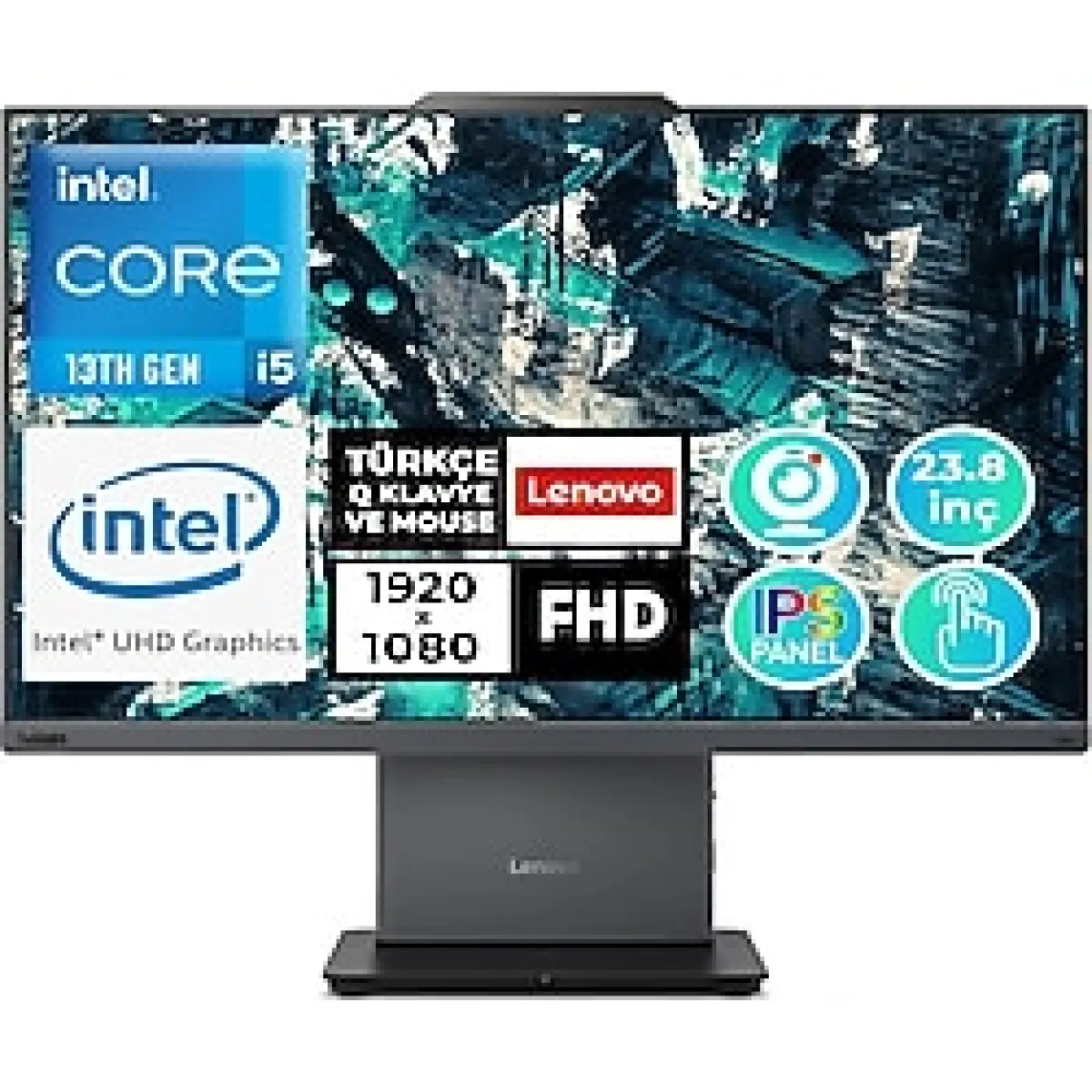 Lenovo Thinkcentre Neo 50A 24 Gen5 I5-13420H 16GB 512GB SSD 23.8" Fdos Dokunmatik Aıo Pc 12SC001LTR - Gri