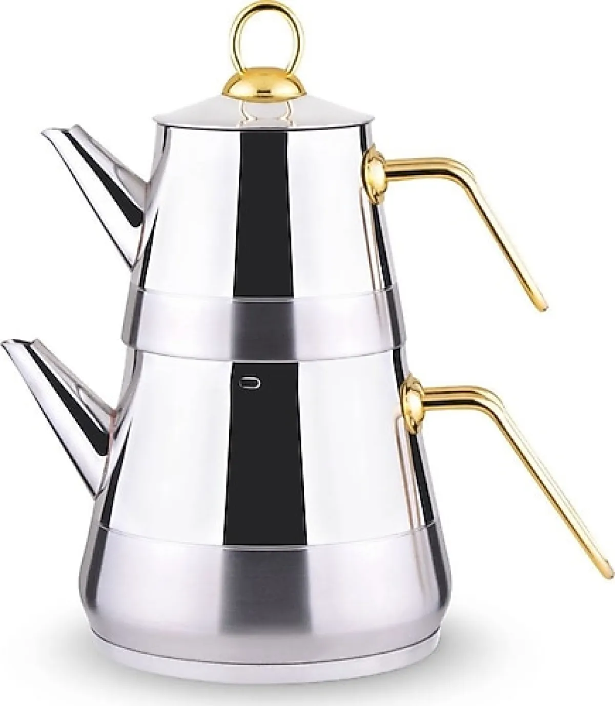 Lines Piramit Orta Boy Çelik Çaydanlık