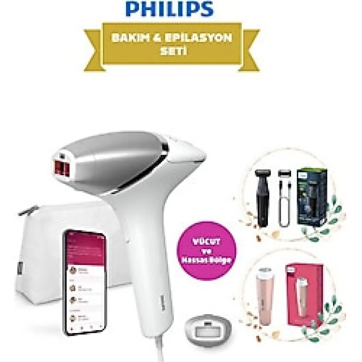 Lumea BRI940 Ipl Lazer Epilasyon Cihazı +BG3010VUCÜT Traş ve BRR454 Mini Tüy Alma Cihazı Bakım Seti