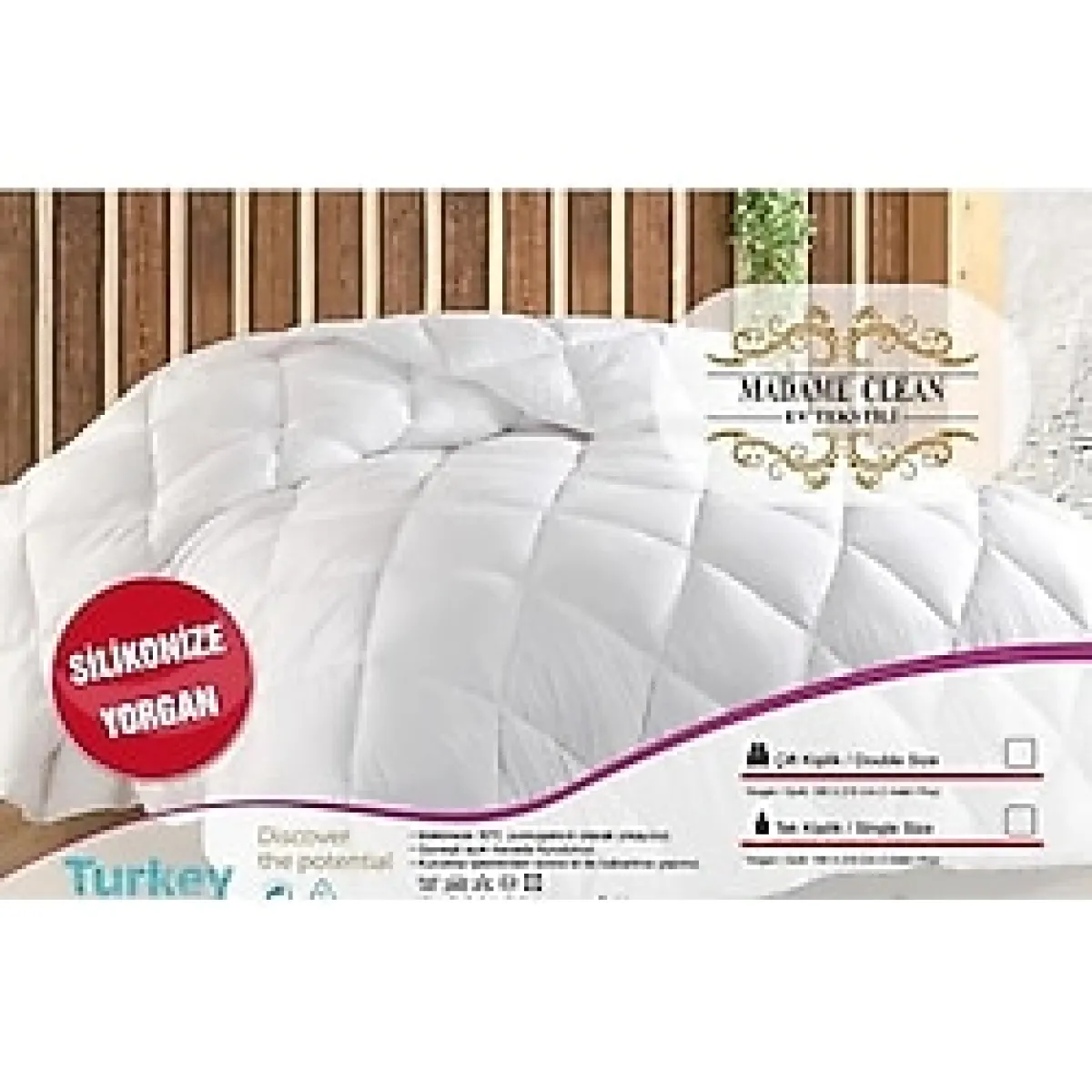 Madame Clean Home Tek Kişilik Antialerjik Microfiber Yorgan 155x215