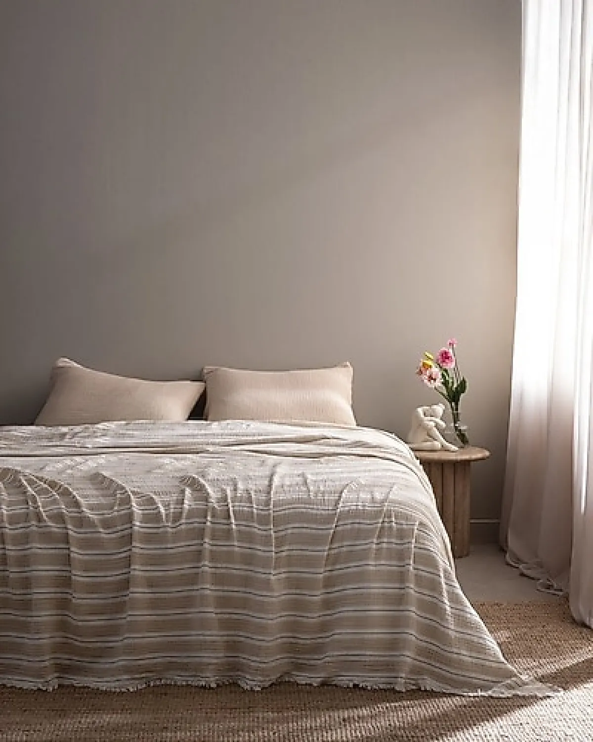 Madame Coco Cherina Lastikli Müslin Çift Kişilik Pike Takımı