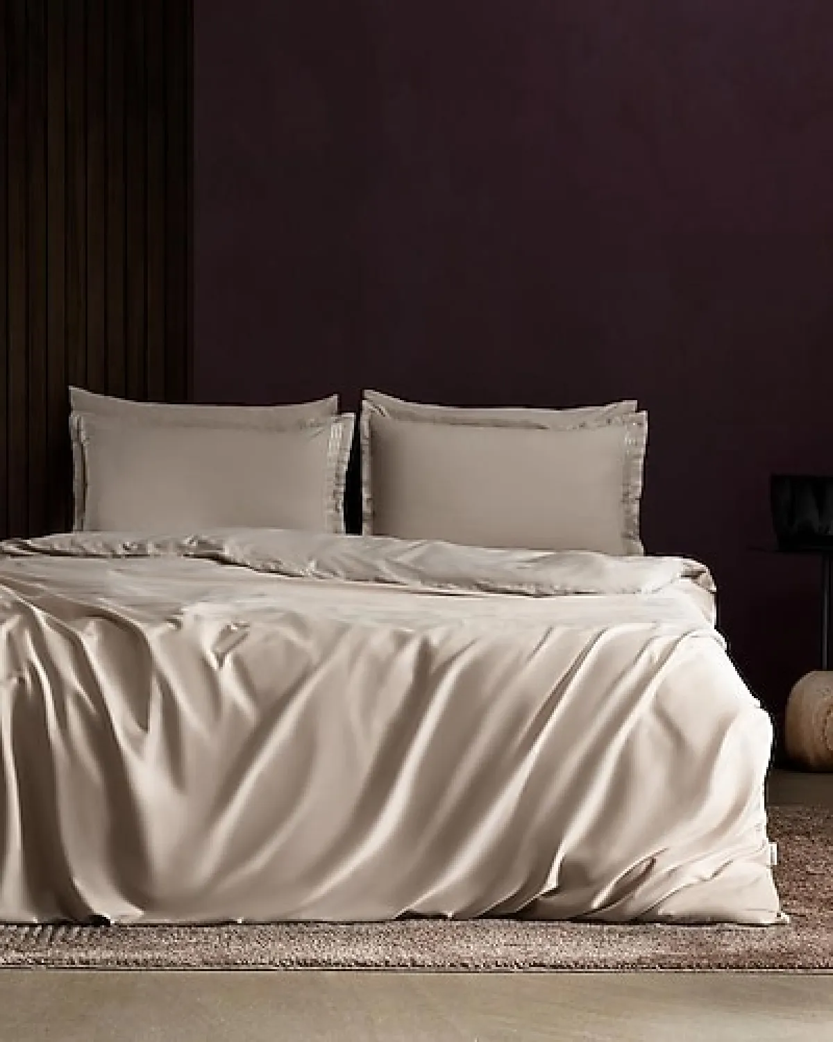 Madame Coco Clarette Bambu Saten Çift Kişilik Nevresim Takımı