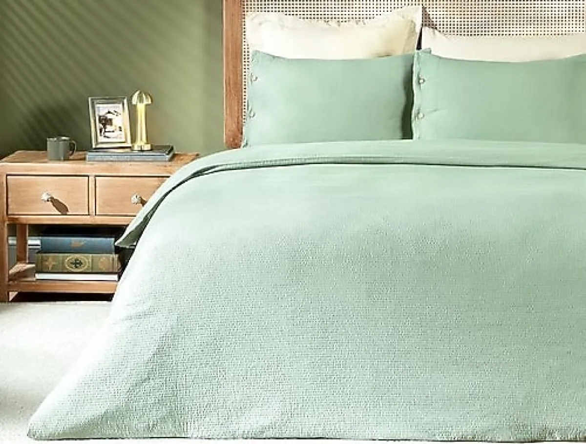 Madame Coco Linda Çift Kişilik Yıkamalı Gofre Nevresim Takımı