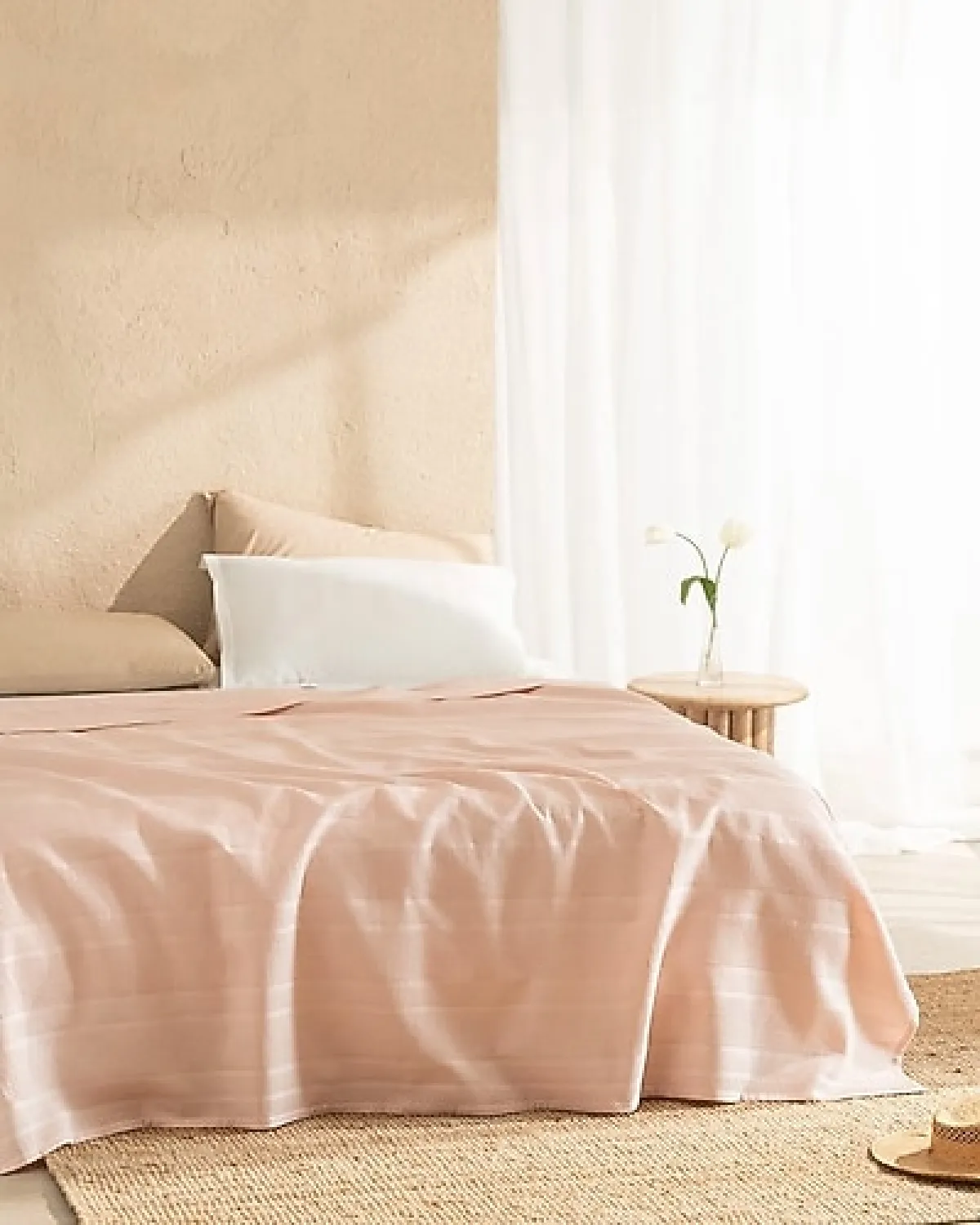 Madame Coco Mathilda Pudra Pamuk Karde Çift Kişilik Pike