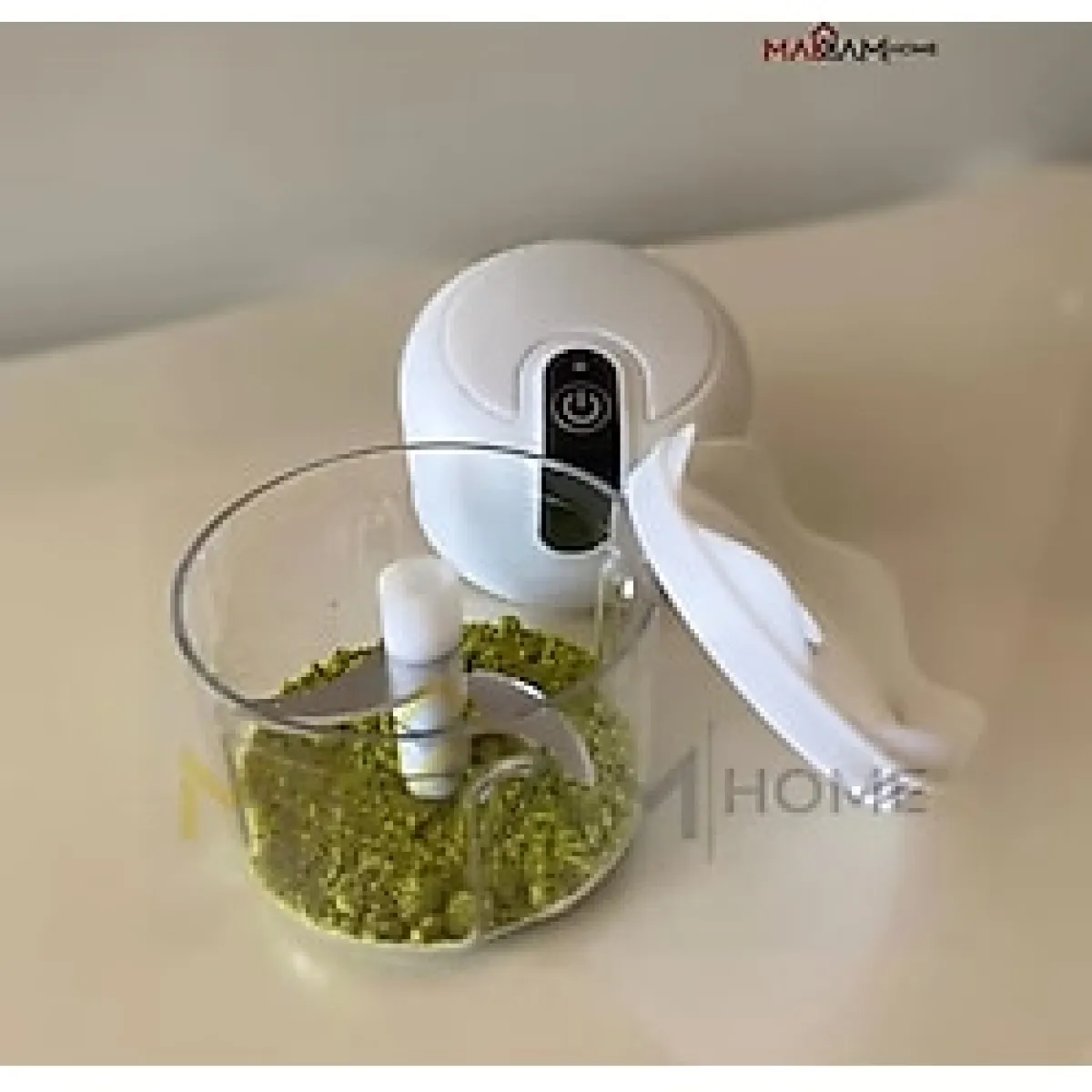 Makkam Home 3 Bıçaklı Elektirikli Beyaz Rondo, Şarjlı Doğrayıcı