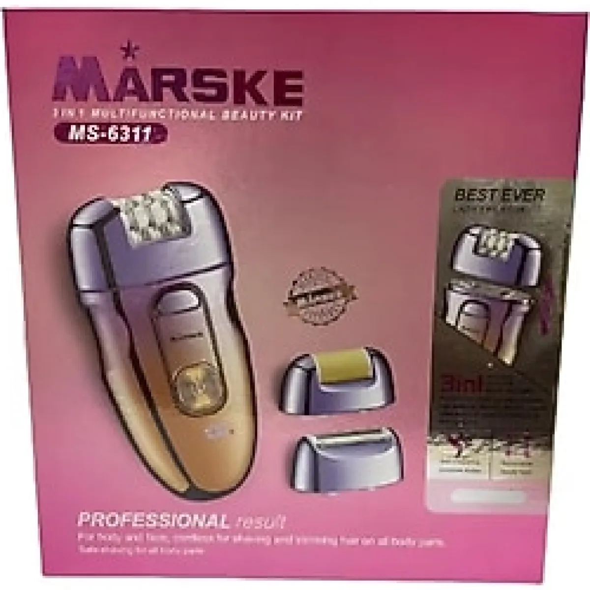 Marske ÖS6311 3in1 Epilasyon Cihazı - Tıraş Başlığı + Epilatör + Ayak Törpüsü