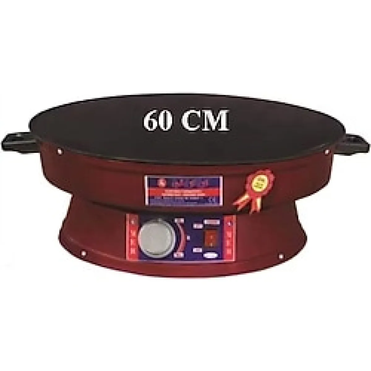 MERC Yıldız Mer Büyük Boy Elektrikli Termostatlı Katmer Sac Gözleme Sacı Yufka, Ekmek Sacı 60 Cm