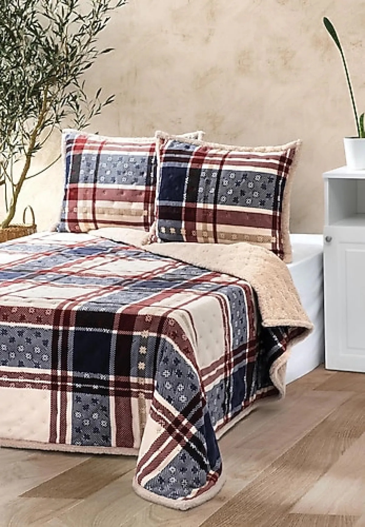 Merinos Allday Boris Çift Kişilik Yatak Örtüsü Seti