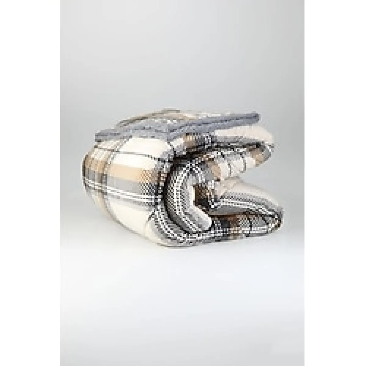 Merinos Comforter Çift Kişilik Yorgan Seti Volenta Gri 220X240 - Kahverengi - 220 x 240 cm