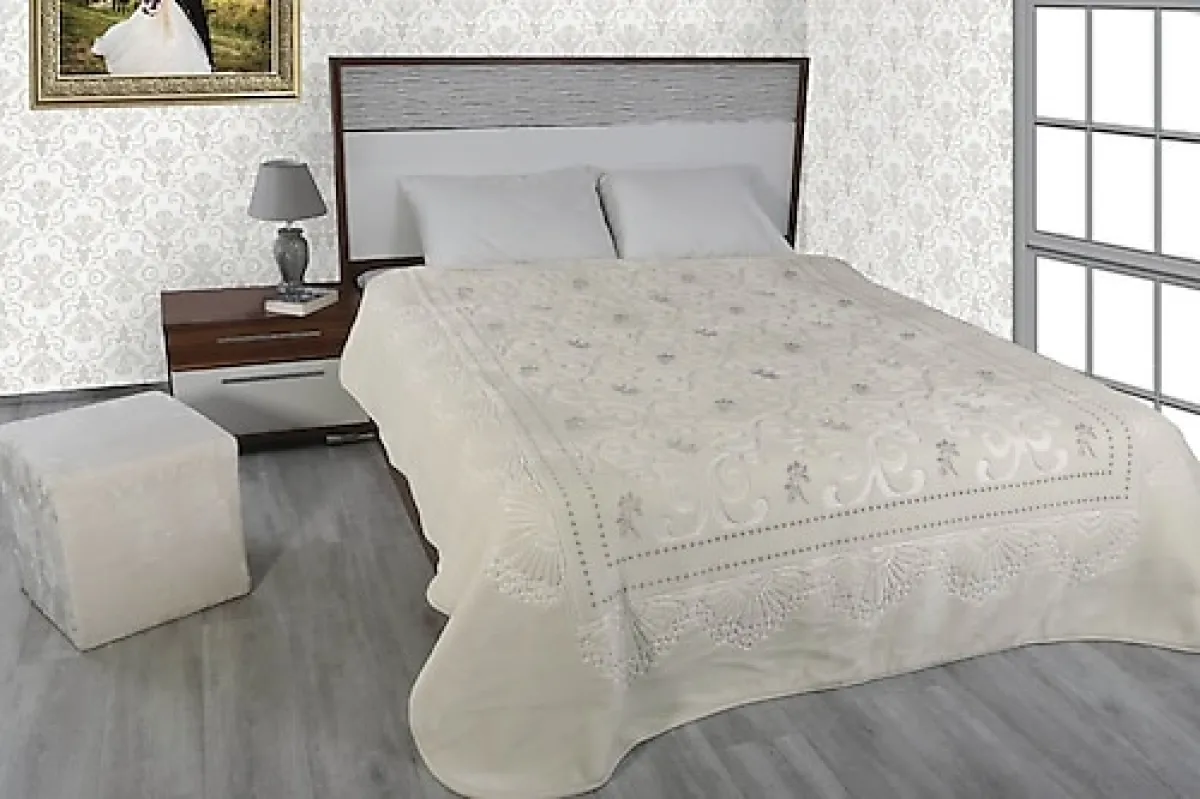 Merinos Pırıltı 220x240 cm Emboss Çift Kişilik Battaniye