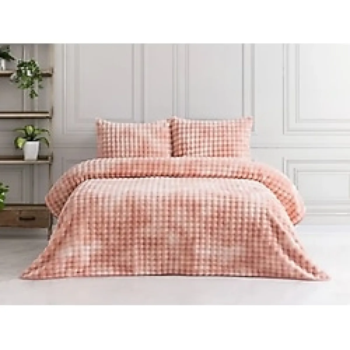 Merinos Reflections 3 Parça Battaniye Seti - Pudra