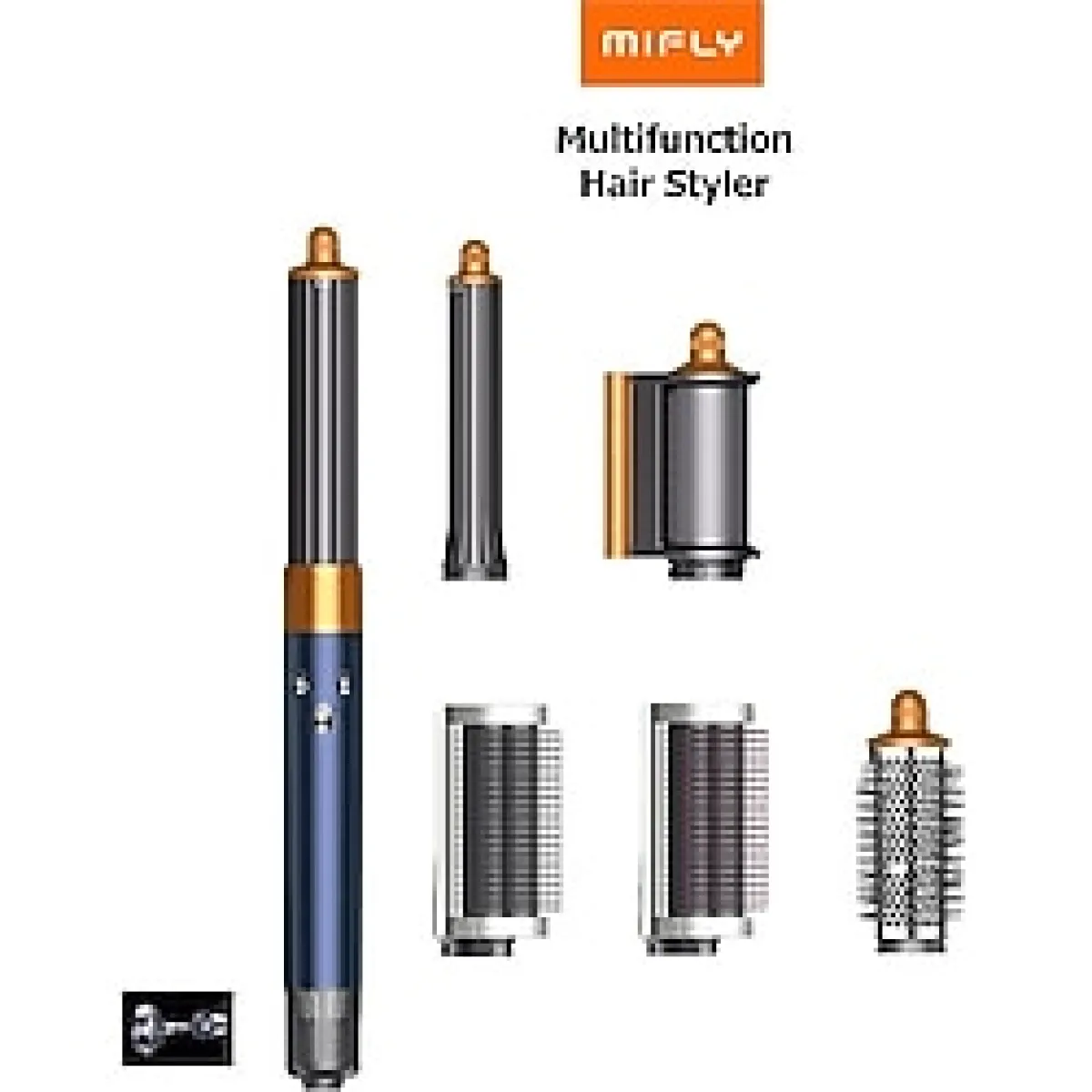 Mıfly Multi Fonksiyonlu Saç Şekillendirici - Mavi