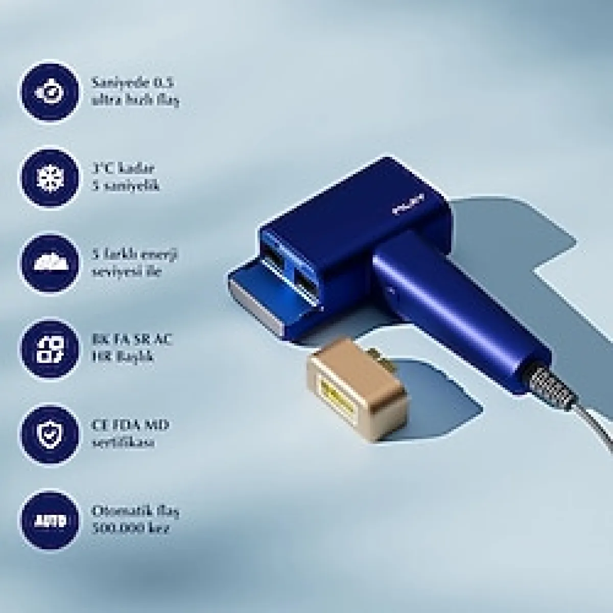 Mlay T16 Mavi IPL Lazer Epilasyon Aleti