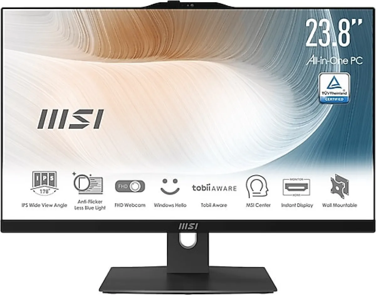 MSI Modern AM242P 12M-1035XTR i5-1235U 16 GB 512 GB SSD Iris Xe Graphics 23.8" Full HD All in One PC