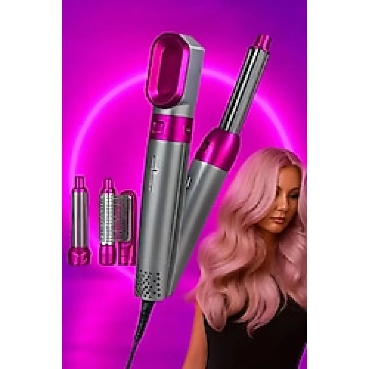 Msy Elektronik 5'i 1 Arada Saç Şekillendirici Set - Profesyonel Dokunuş Evde! - Mor