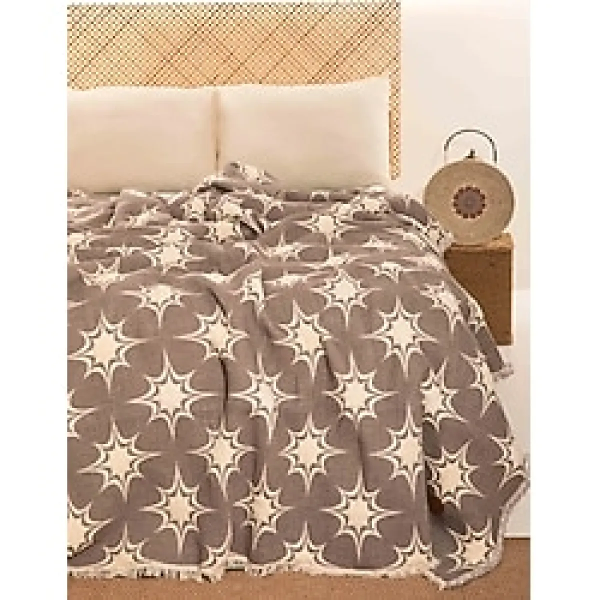 Mylasa Home Müslin Kosha Serisi Jakarlı Hybrid Çift Kişilik Yorgan Antrasit 220X240cm