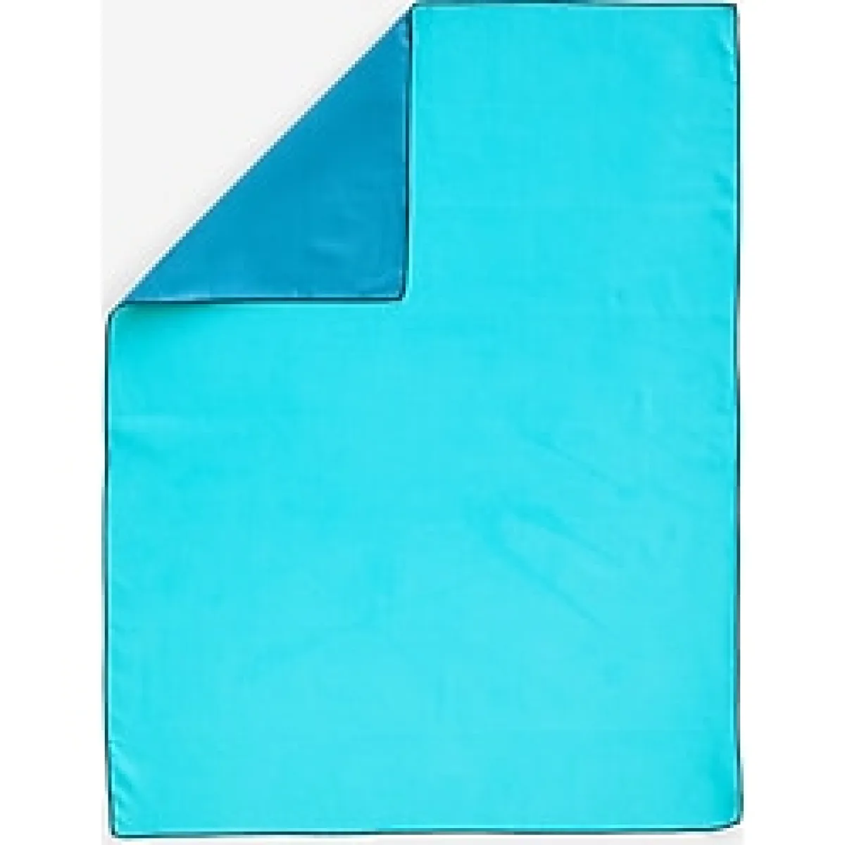 Nabaiji Çift Taraflı Mikrofiber Havlu - M Boy - Mavi / Yeşil 60 X 80 Cm Decathlon