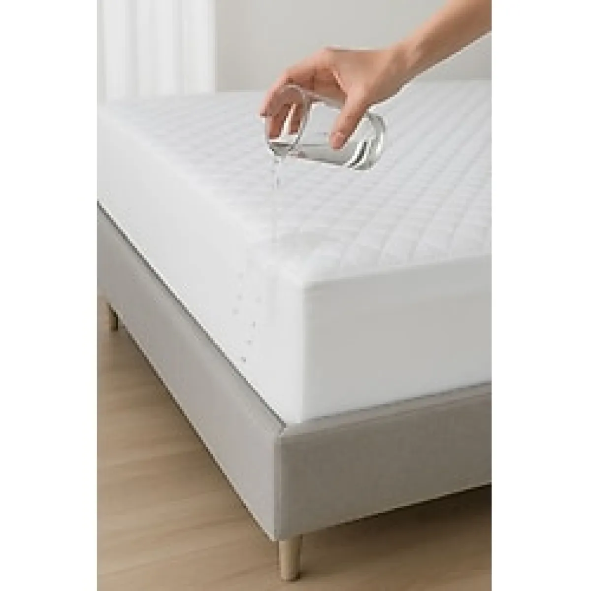 Nart Home Kapitone Fitted Su Sıvı Geçirmez Yatak Koruyucu Alez Pamuk 150x200 (9 Farklı Ebat) - Beyaz - 150 x 200 cm