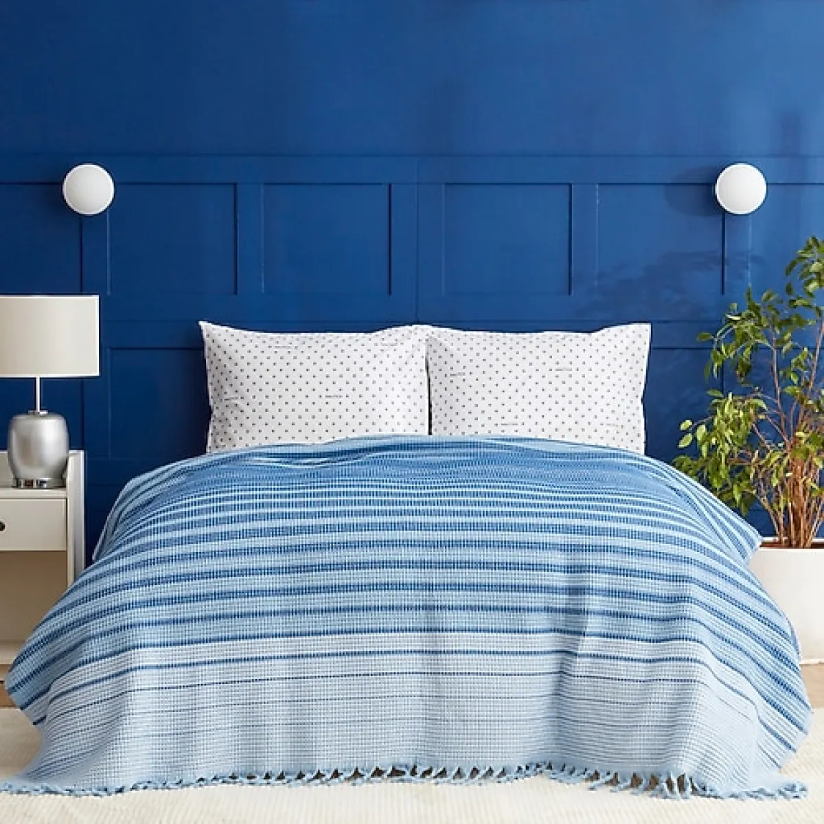 Nautica Home Loren Mavi Çift Kişilik Pike