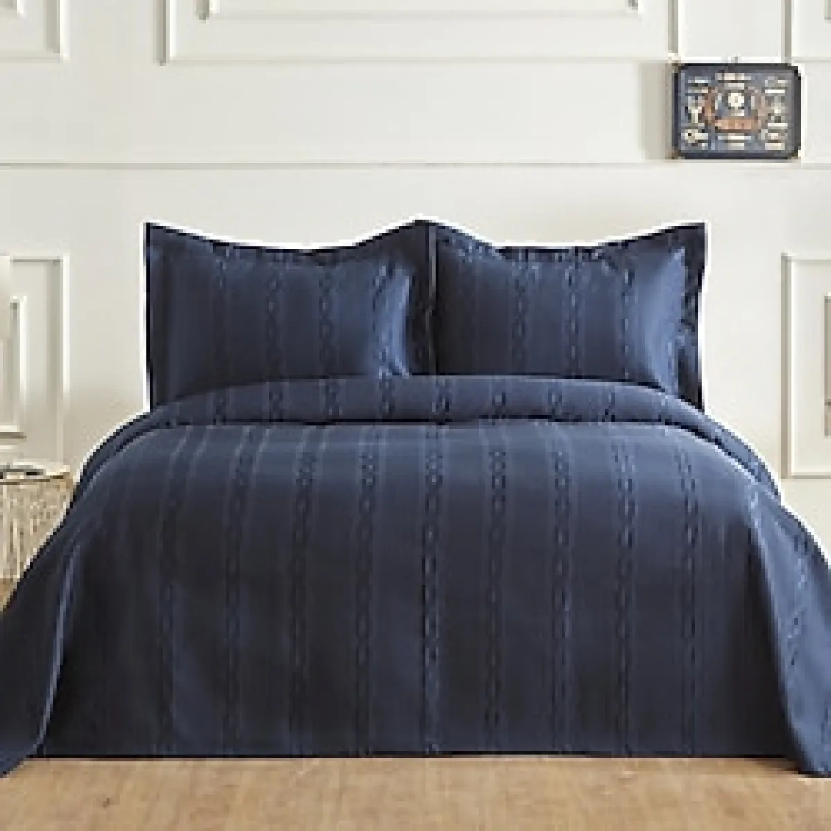 Nautica Home Rope Lacivert Çift Kişilik Yatak Örtüsü Takımı
