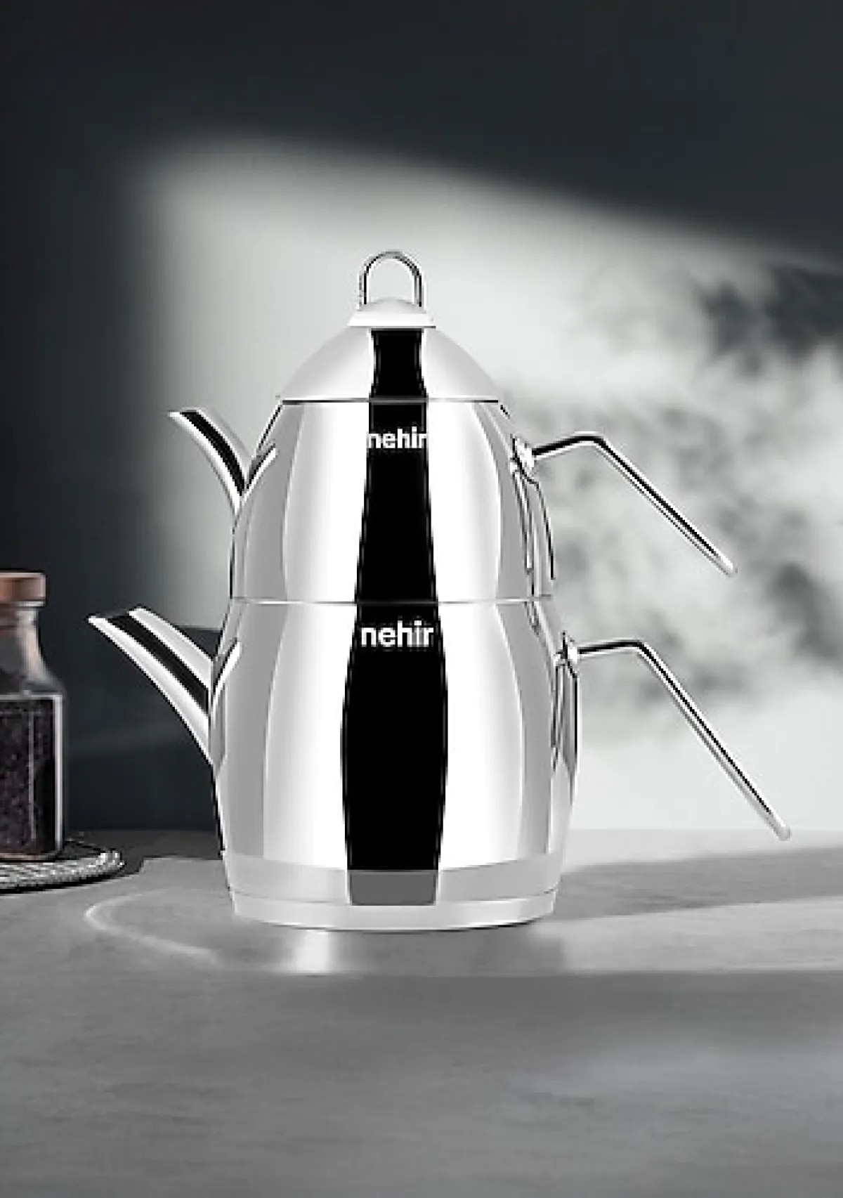 Nehir Florina Maxi Boy Çelik Çaydanlık Takımı