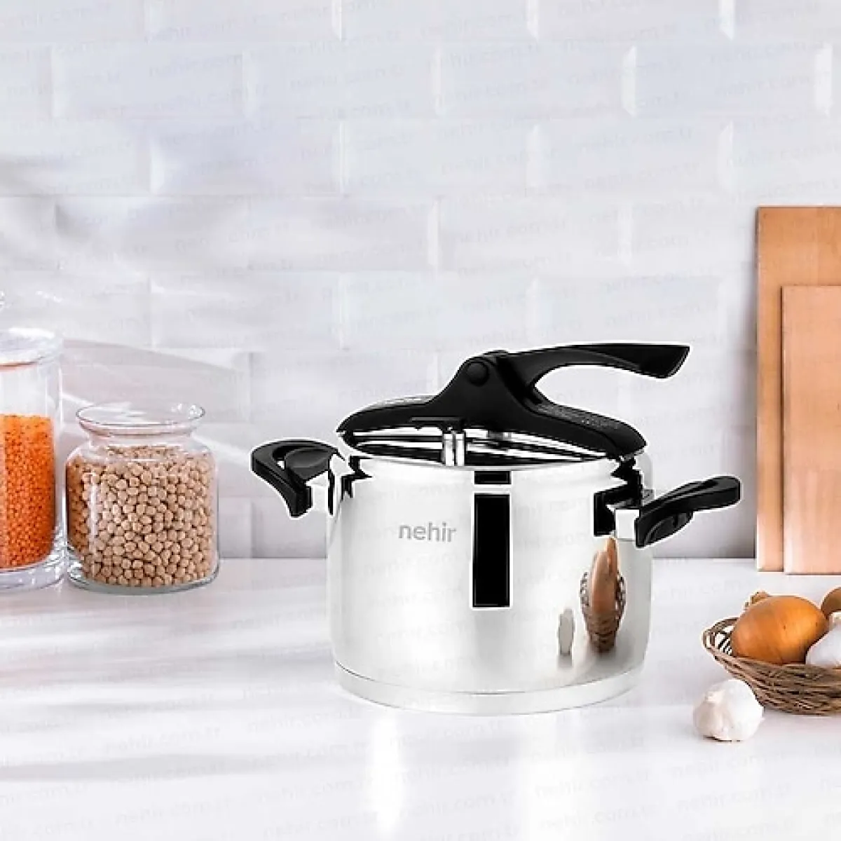 Nehir Silver Trend Klasik 8 lt Düdüklü Tencere