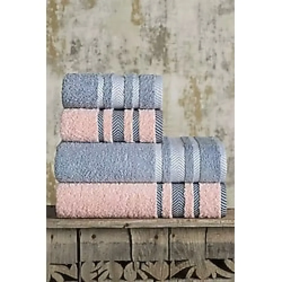 Newhome %100 Pamuk 4'lü Banyo Havlu Seti