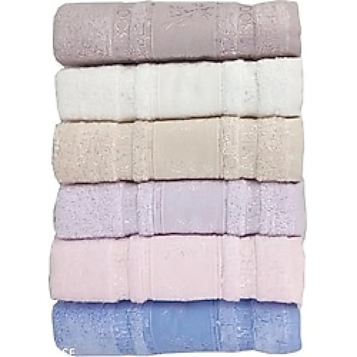 Nilan Jakarlı Bambu El Havlusu 50x90 6 Lı Paket - Renkli - 50 x 90 cm