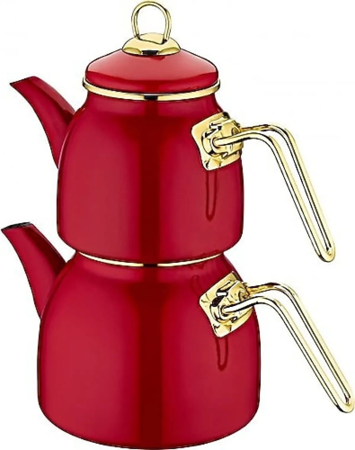 OMS 10800 Harem Emaye Çaydanlık Kırmızı