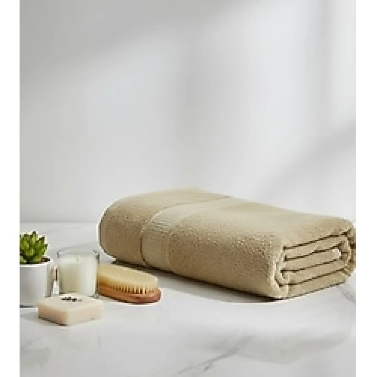 Orbit %100 Pamuk Lüks Banyo Havlusu 90X150 Jumbo Boy Yüksek Emici, Yumuşak Konfor - 90 x 150 cm - Açık Kahverengi