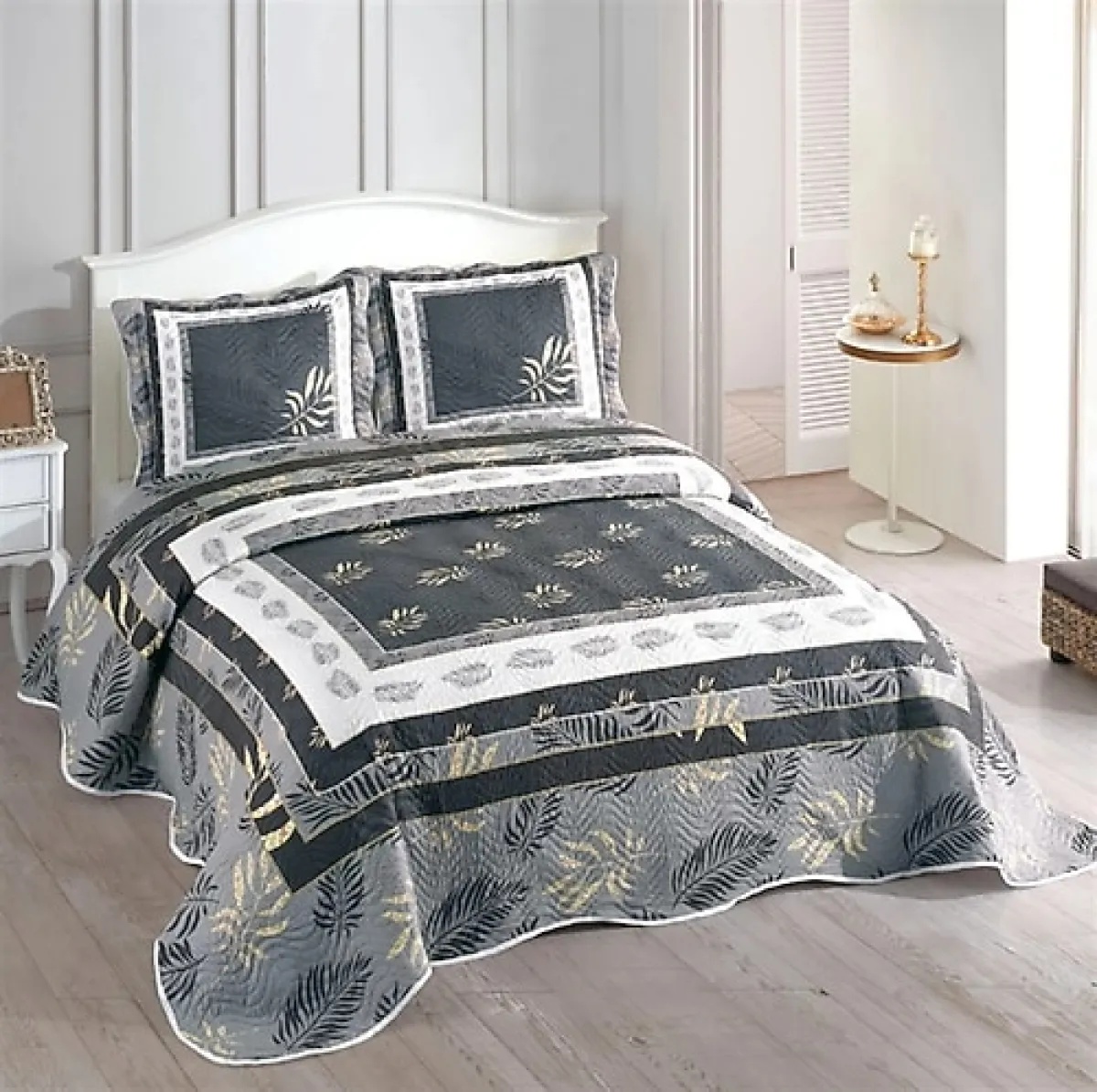 Örtüm Camelia Çift Kişilik Kapitone Yatak Örtüsü Takımı