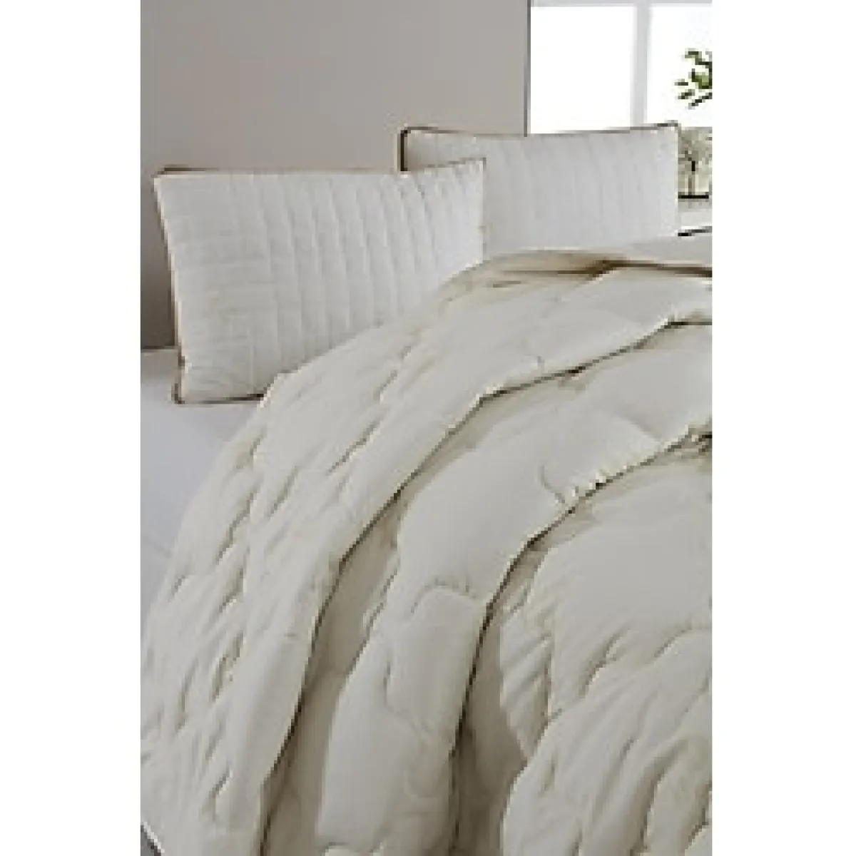 Osmanlı Home Scoch Tek Kişilik Yün Yorgan - 155 x 215 cm - Krem