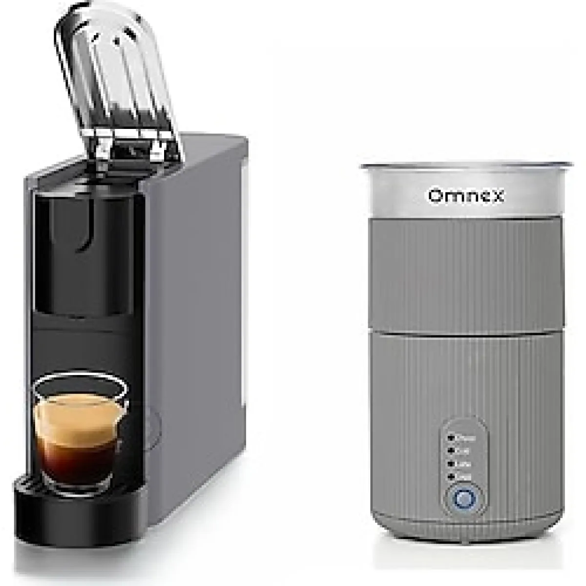 Ox-Pro Kapsüllü Espresso Makinesi Beyaz & Swifo Max Süt Köpürtücü