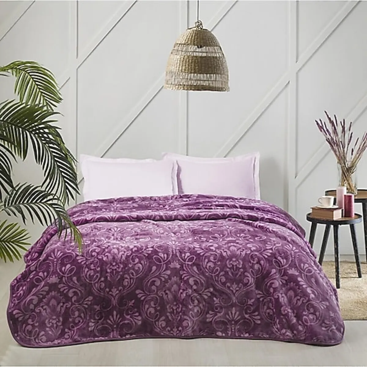 Özdilek Antico Mor 200x240 cm Çift Kişilik Battaniye