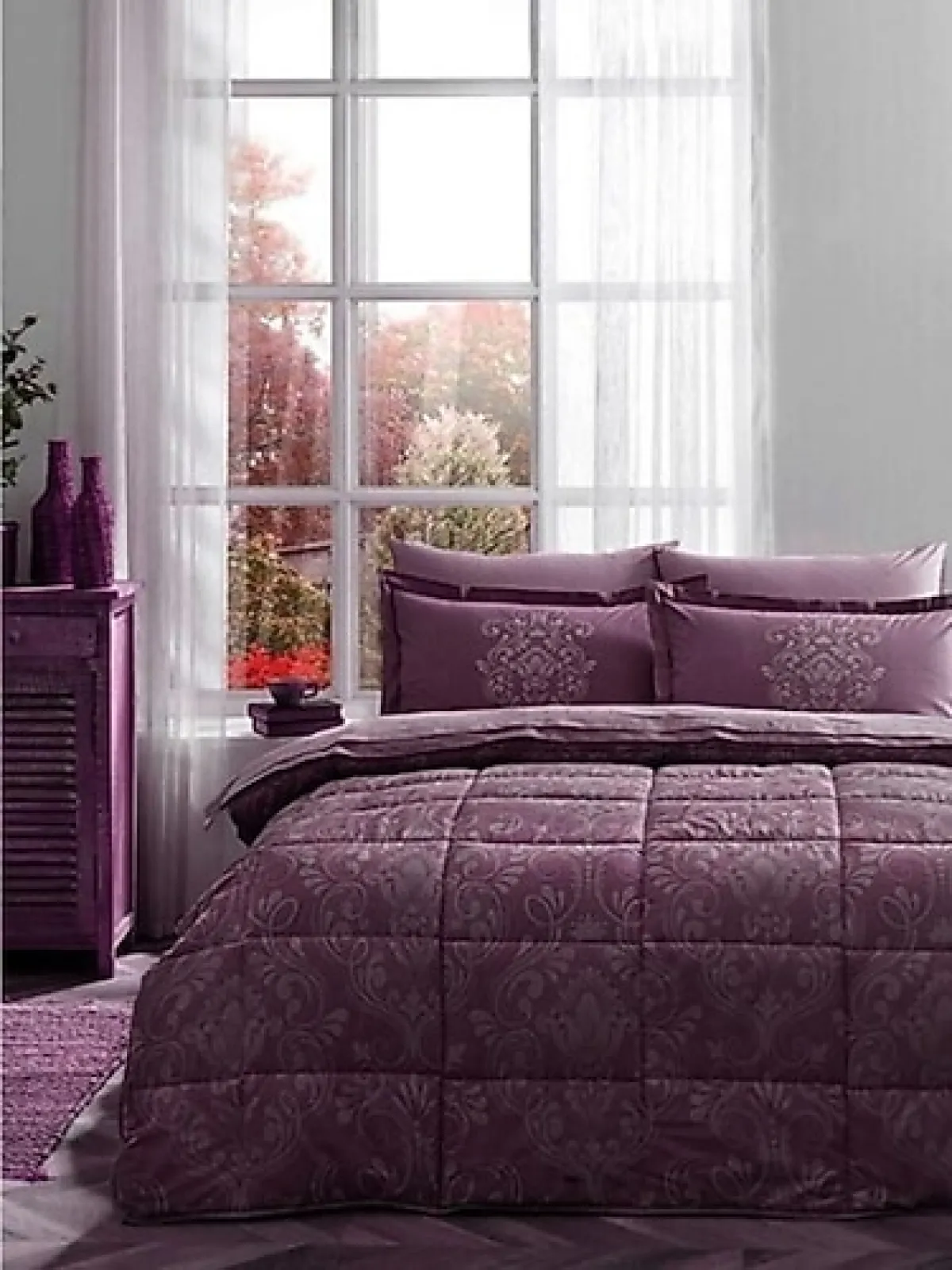 Özdilek Antico Mürdüm Çift Kişilik Uyku Seti