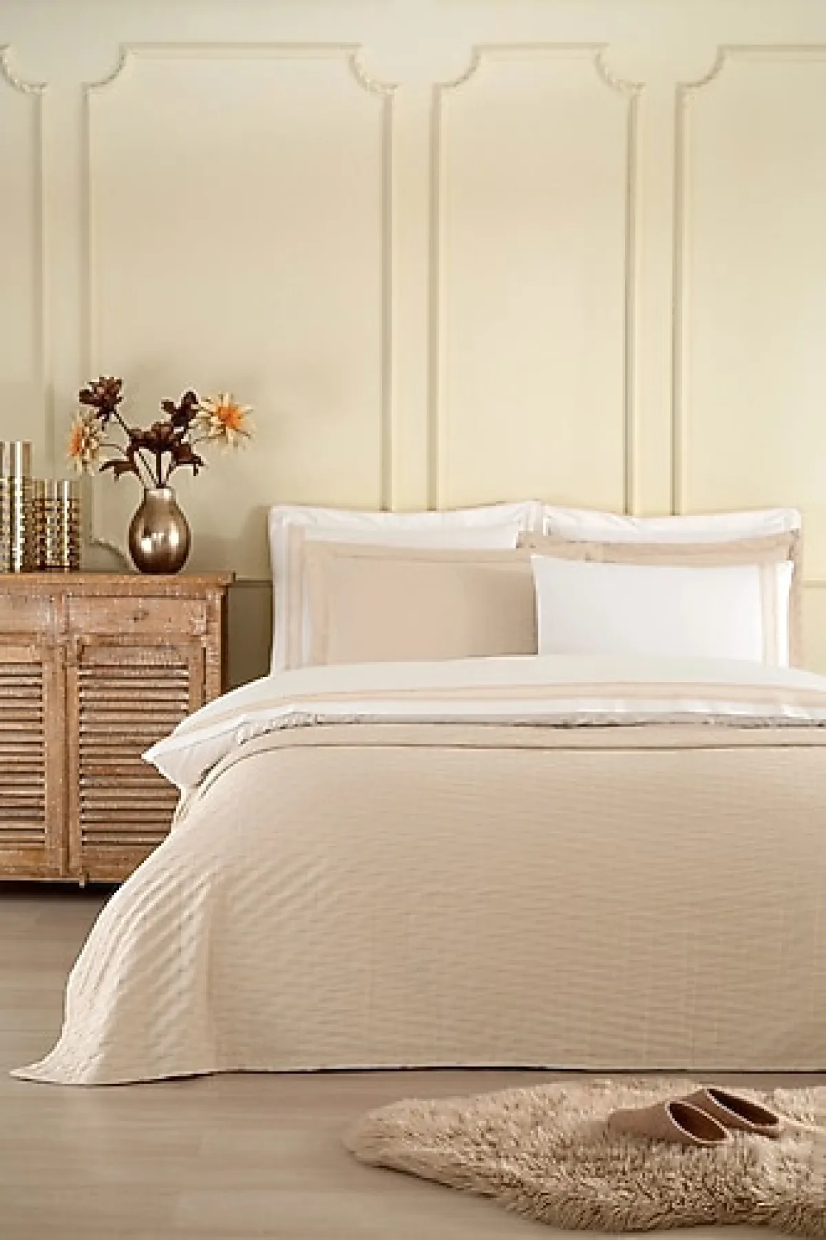 Özdilek Arus Bej 7 Parça Çeyiz Seti