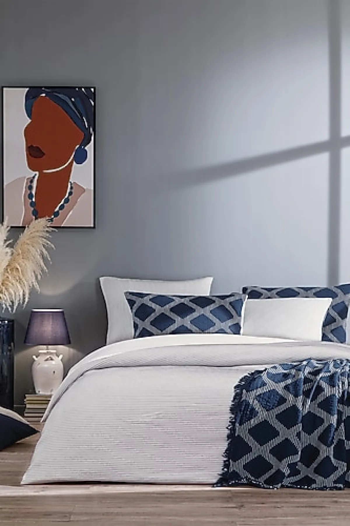 Özdilek Bohem Effect Lacivert Gelin Seti