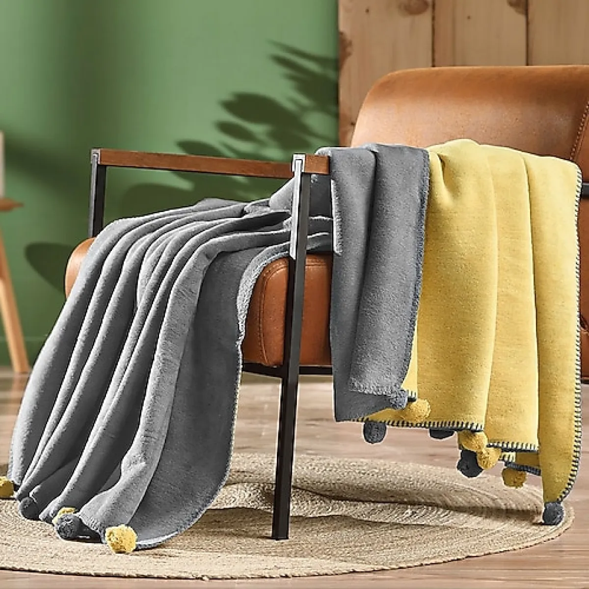 Özdilek Colourist Ponponlu 150x200 cm Tek Kişilik Battaniye