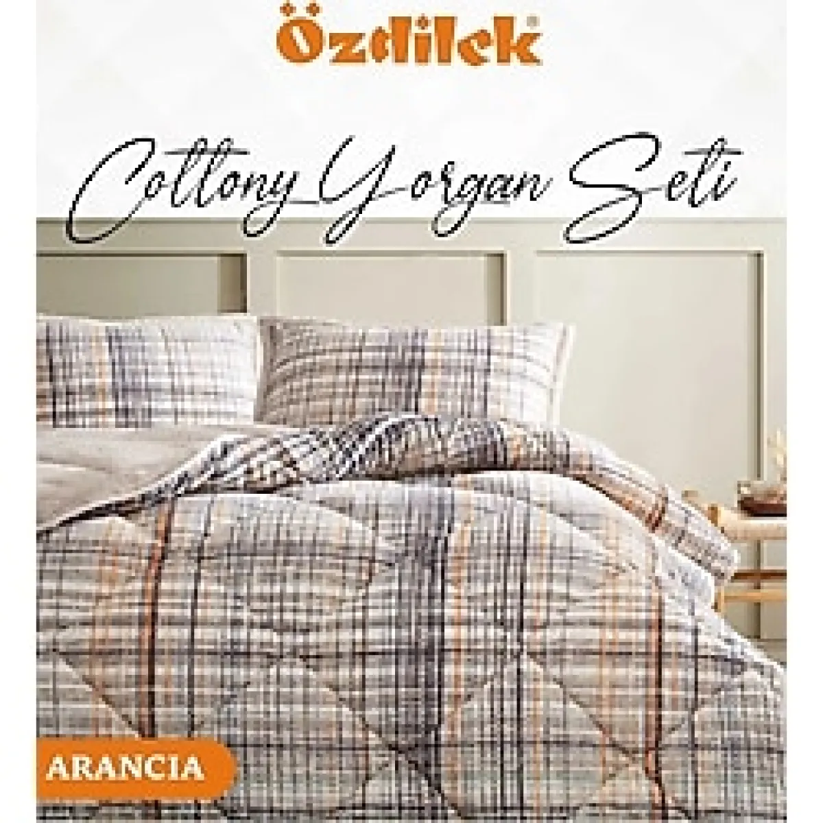 Özdilek Cottony Yorgan Seti Çift Kişilik (220x240)-Arancia