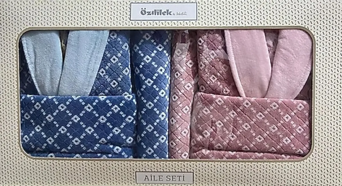 Özdilek Diamond Aile Bornoz Takımı