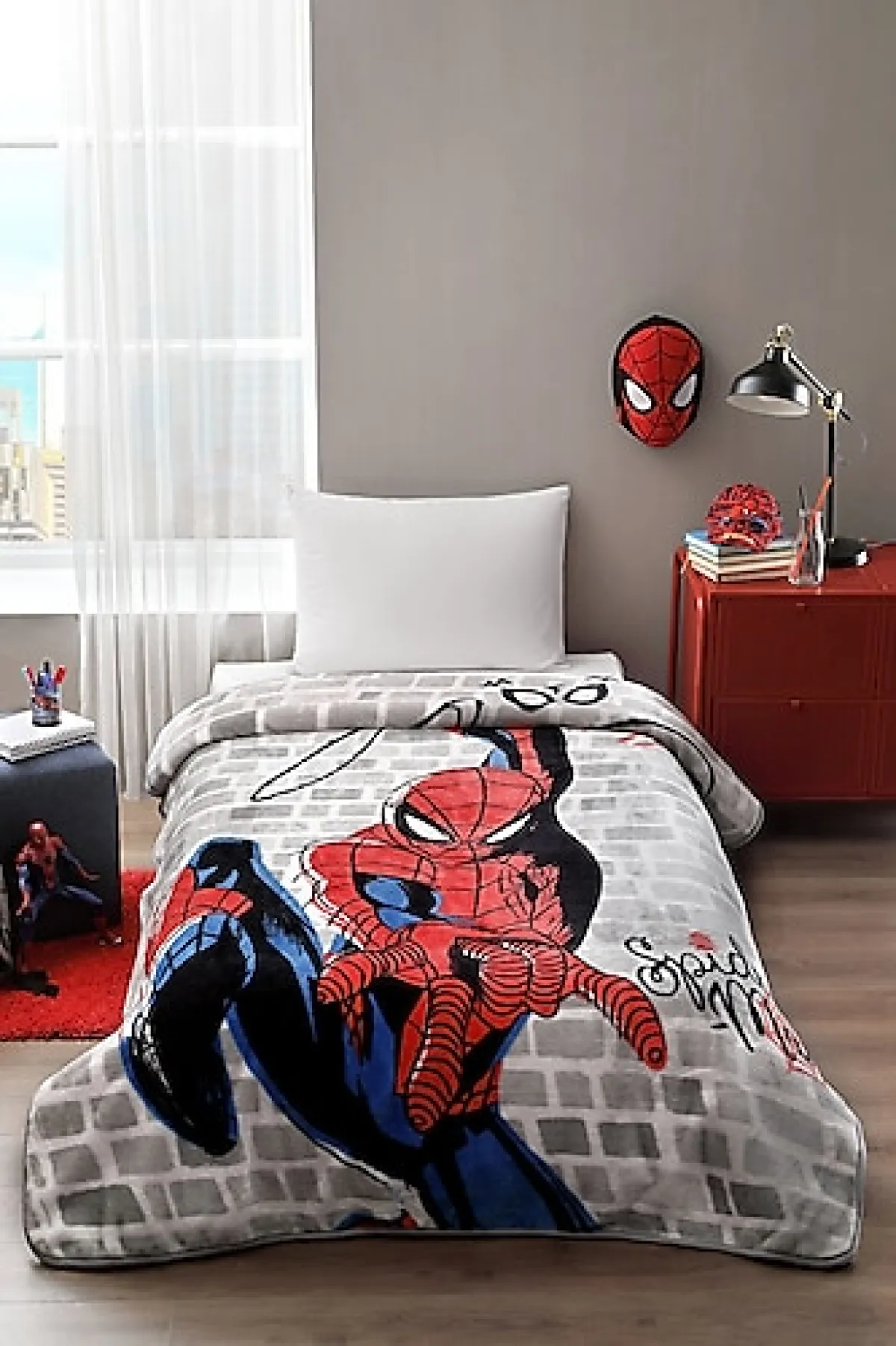 Özdilek Disney Spiderman Süper Hero Lisanslı Tek Kişilik Battaniye